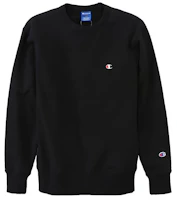 Champion Embroidered Dual Logo Crewneck Sweatshirt Black (Unisex, Japan Edition) C3-LS050-090 Champion Embroidered Dual Logo Crewneck Sweatshirt Black (Unisex, Japan Edition) C3-LS050-090