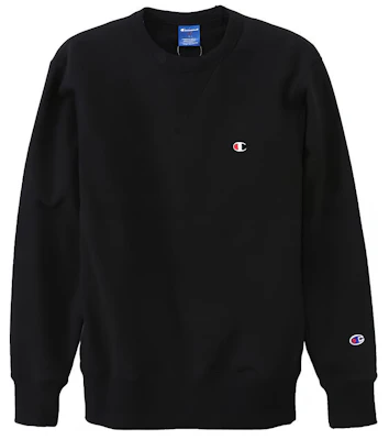 Champion 刺繡雙標誌黑色圓領衫 (男女適用,日本版) C3-LS050-090 Buy Champion 刺繡雙標誌黑色圓領衫 (男女適用,日本版) C3-LS050-090