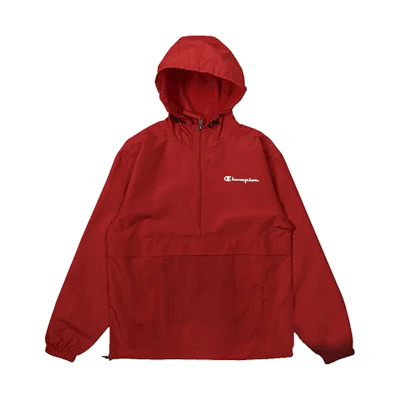 Champion Embroidered Half-Zip Hoodie Jacket Unisex Red (USA Version) V1012-549369-040
