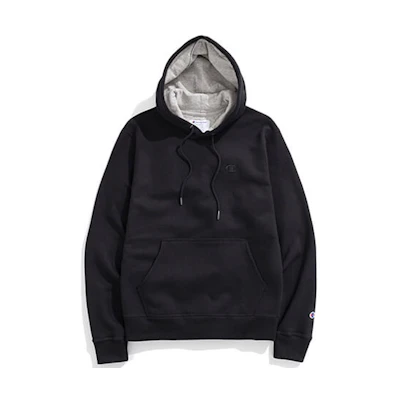 Champion Embroidered Hoodie Pullover Fleece Unisex Black (US Version) S0889