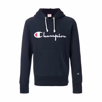 Champion Embroidered Letter Hoodie Blue Pullover 210967-BS501