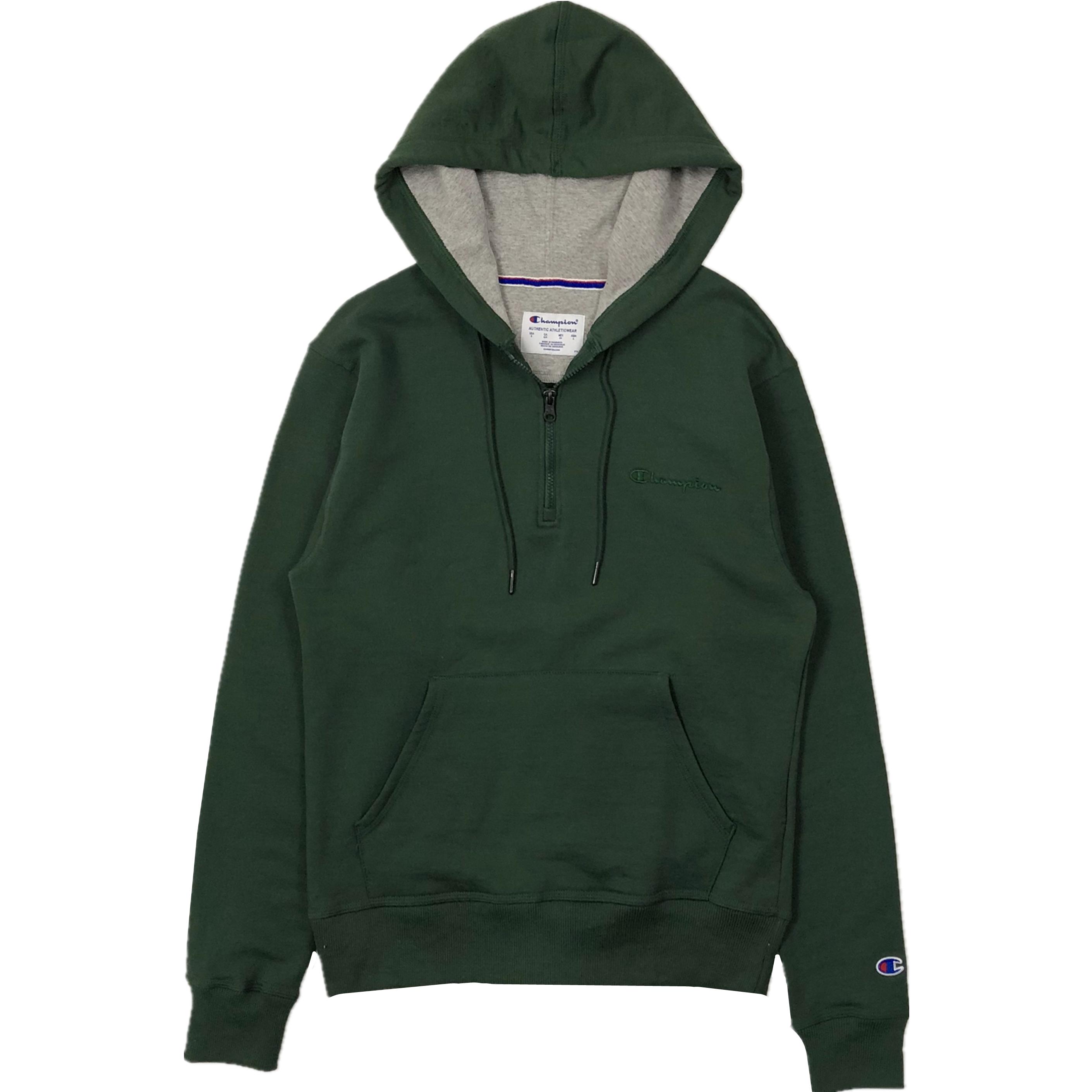 Champion Embroidered Logo Fleece Crewneck Sweatshirt Green Unisex Winter US Style S0892-Y08009-014