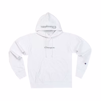Champion Embroidered Logo Hoodie Japan Edition Unisex White Couples Style C3-S104-M101