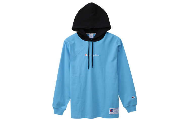 Champion Embroidered Logo Long Sleeve Sweatshirt Japan Blue Unisex Couple Style C3-M414-D-C320