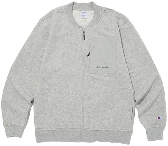 champion-embroidered-logo-plain-baseball-jacket-grey-ckja-3-f009-g2
