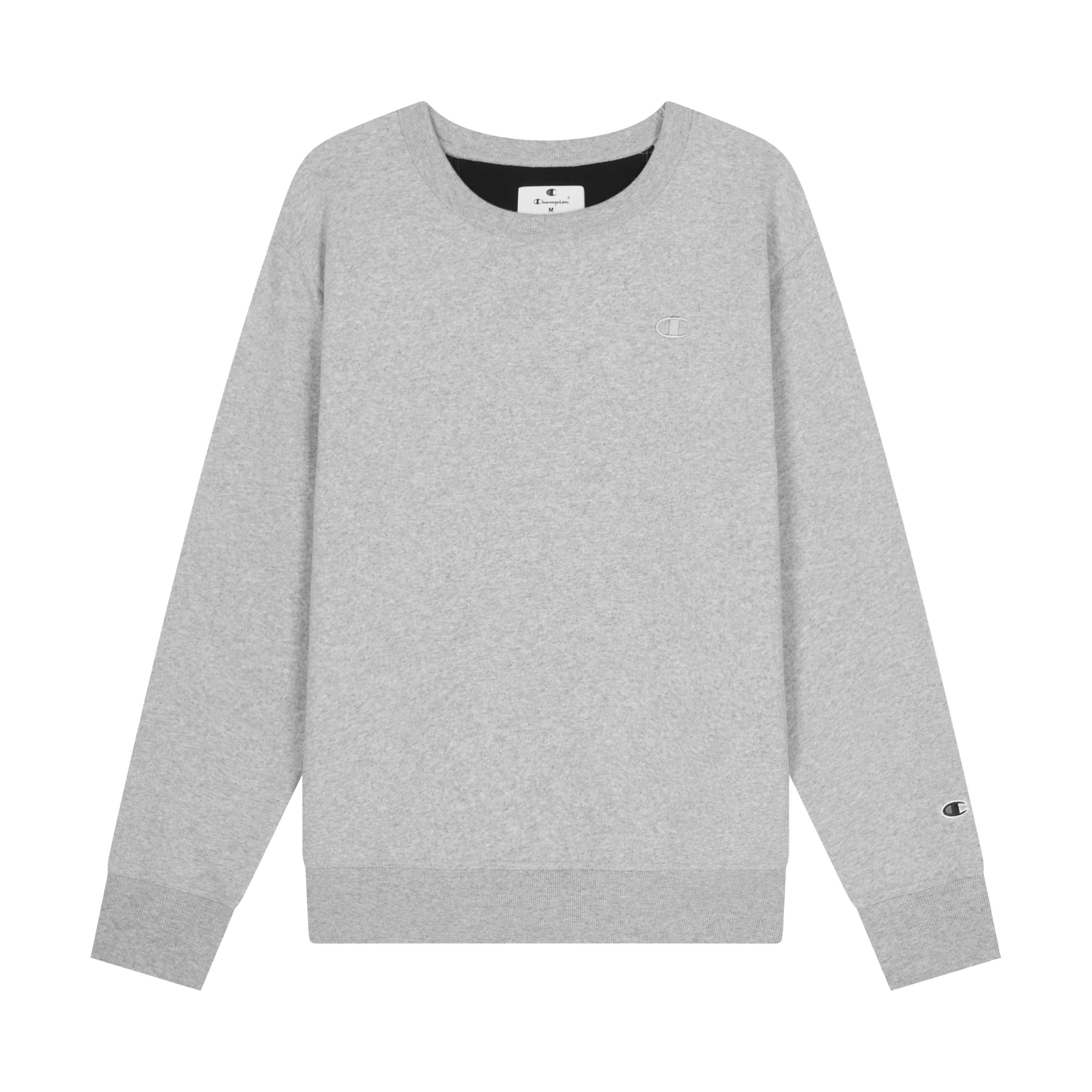 Champion Embroidered Logo Pullover Crewneck Sweatshirt Unisex Light Grey S0888-407D55-806