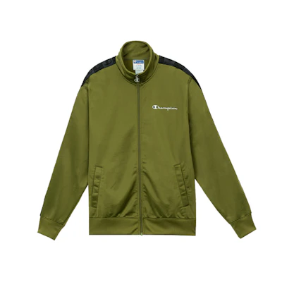 Champion Embroidered Logo Tape Olive Green Jacket Unisex (US Version) UM-RJA02-C318