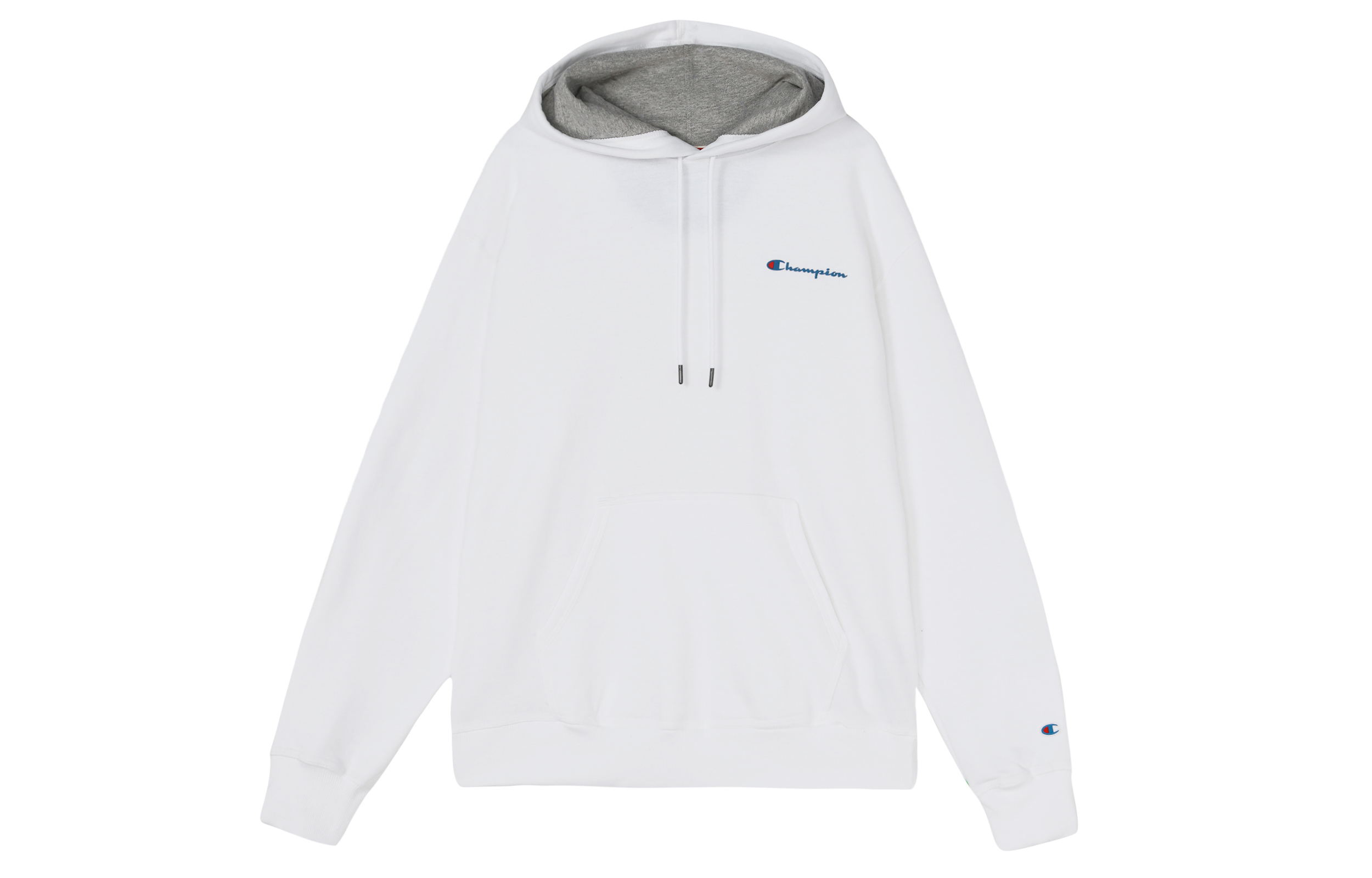 Champion Embroidered Pullover Sweatshirt Unisex White - Classic Fit GF89H-Y08160-WHC