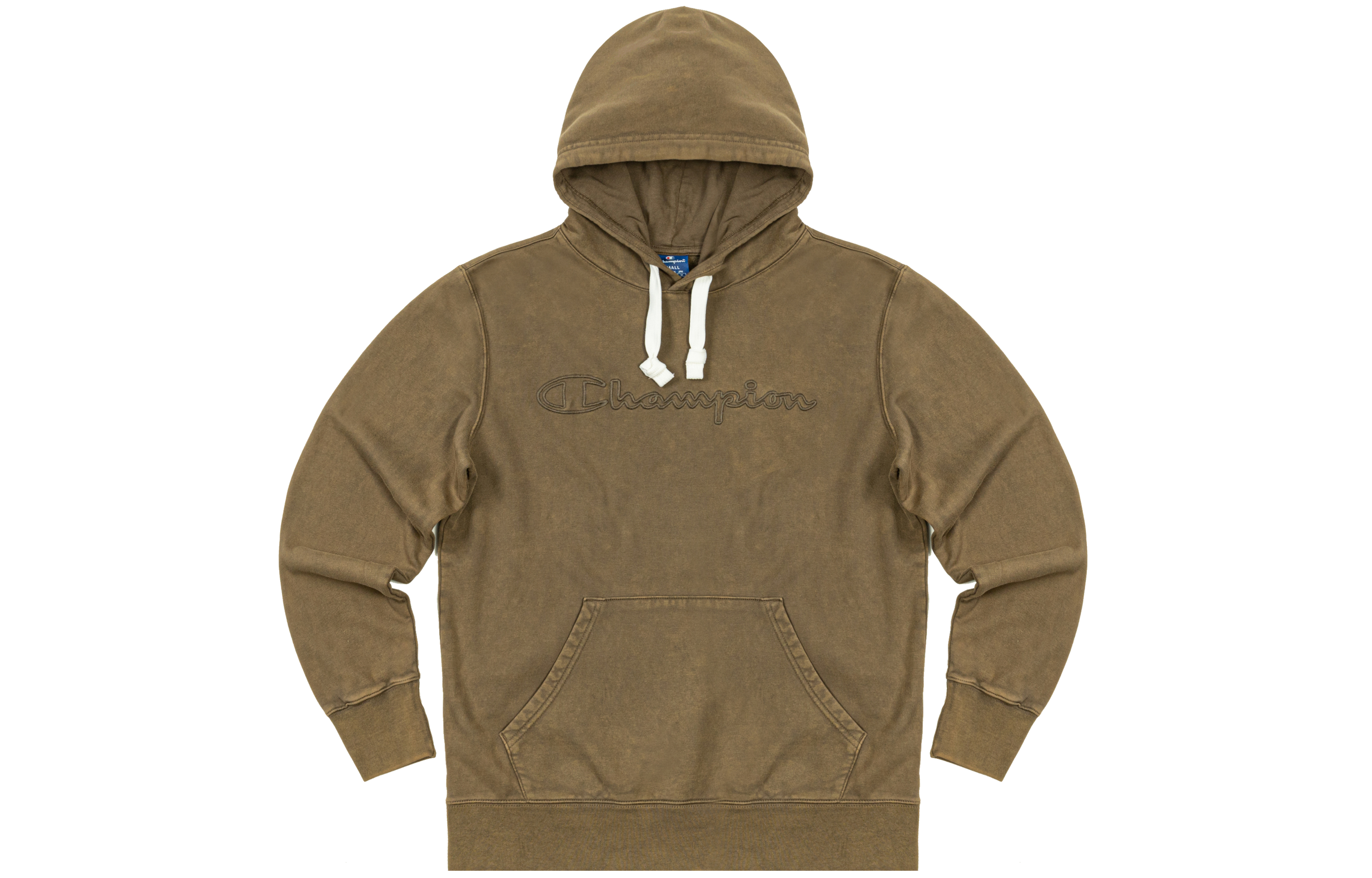 Champion Embroidered Script Logo Cotton Sweatshirt Unisex Dark Khaki EM-SSW17-M703