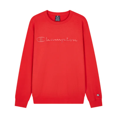 Champion Embroidered Script Logo Crewneck Sweatshirt Unisex Casual Style U4ASWEM22