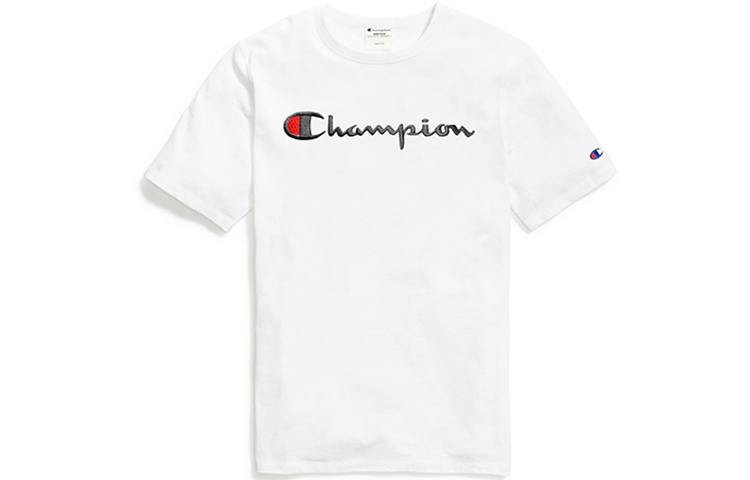 Champion Embroidered Script Logo T-Shirt White (Unisex, US Version) T1919G-549465-WHC