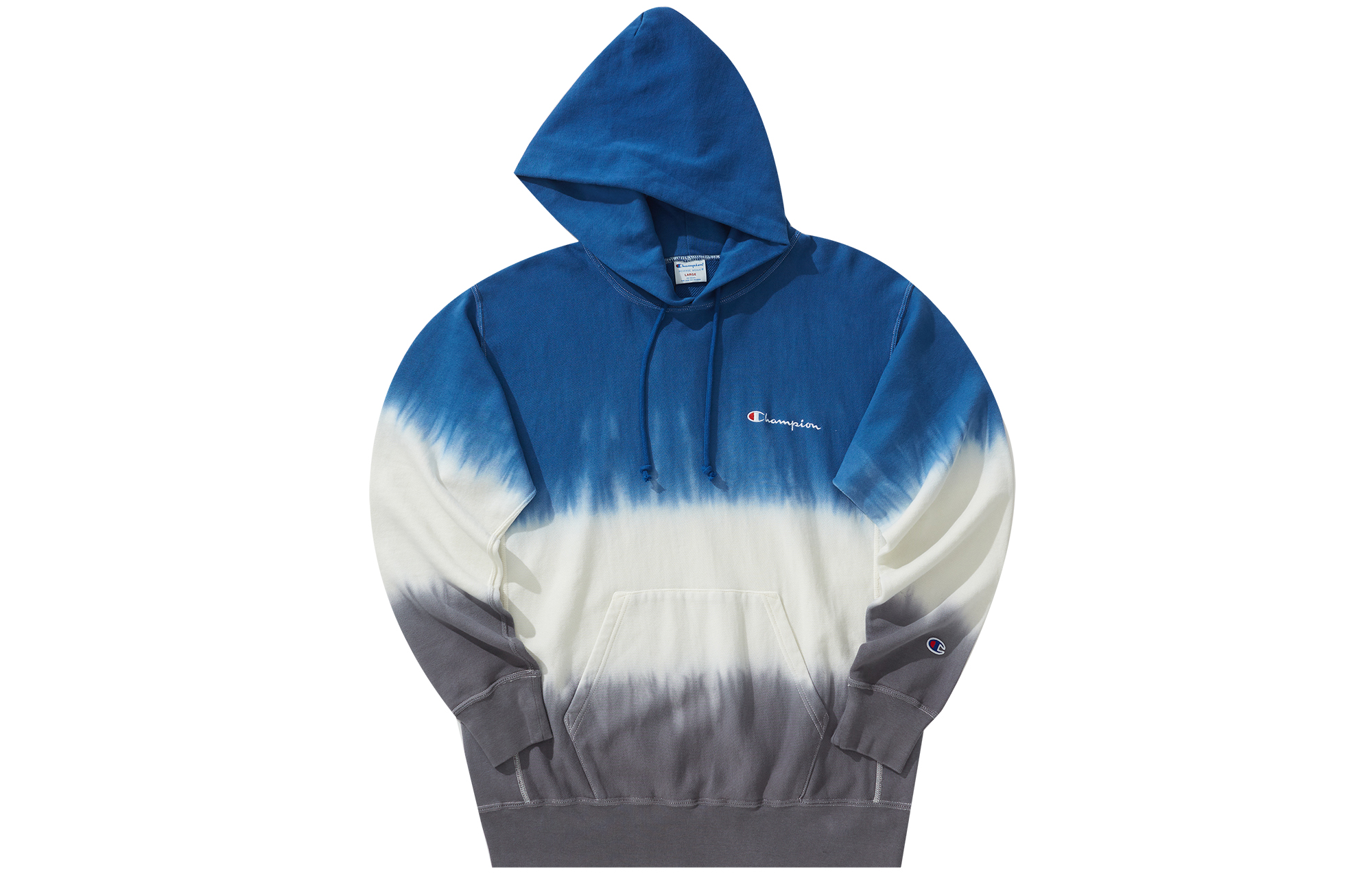 Champion Embroidered Tie-Dye Rainbow Pullover Sweatshirt Japan Unisex Style C3-U115