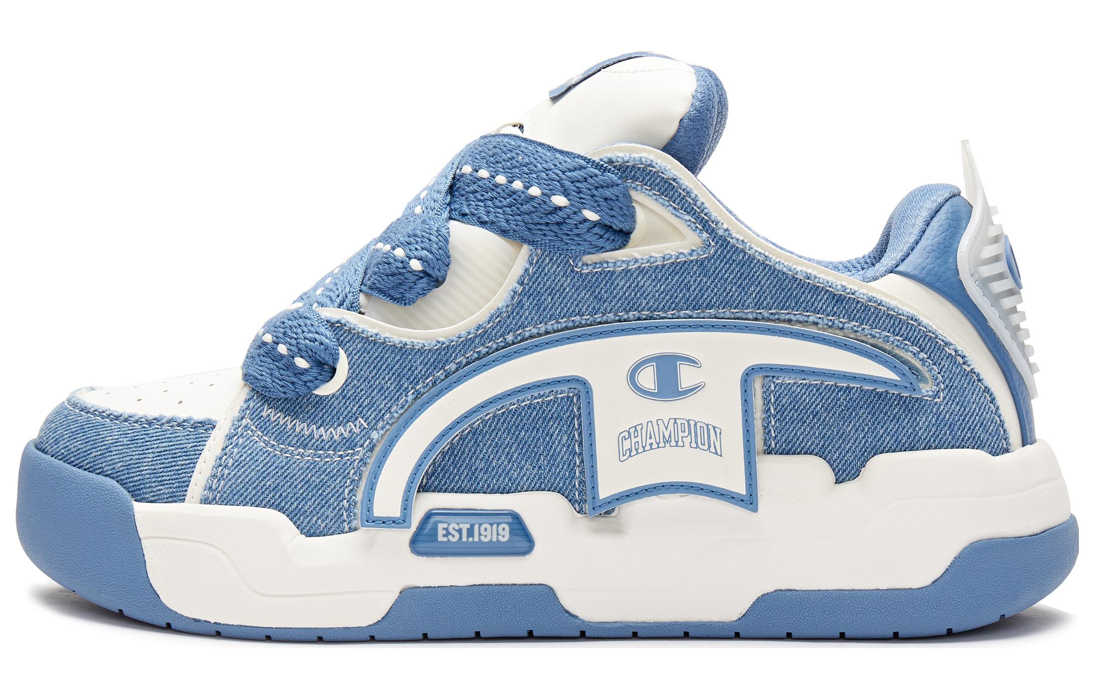 Champion Essentials 'Force Blue Milk White Velcro Fun Low-Top Sneakers' U3CFCTM16M1