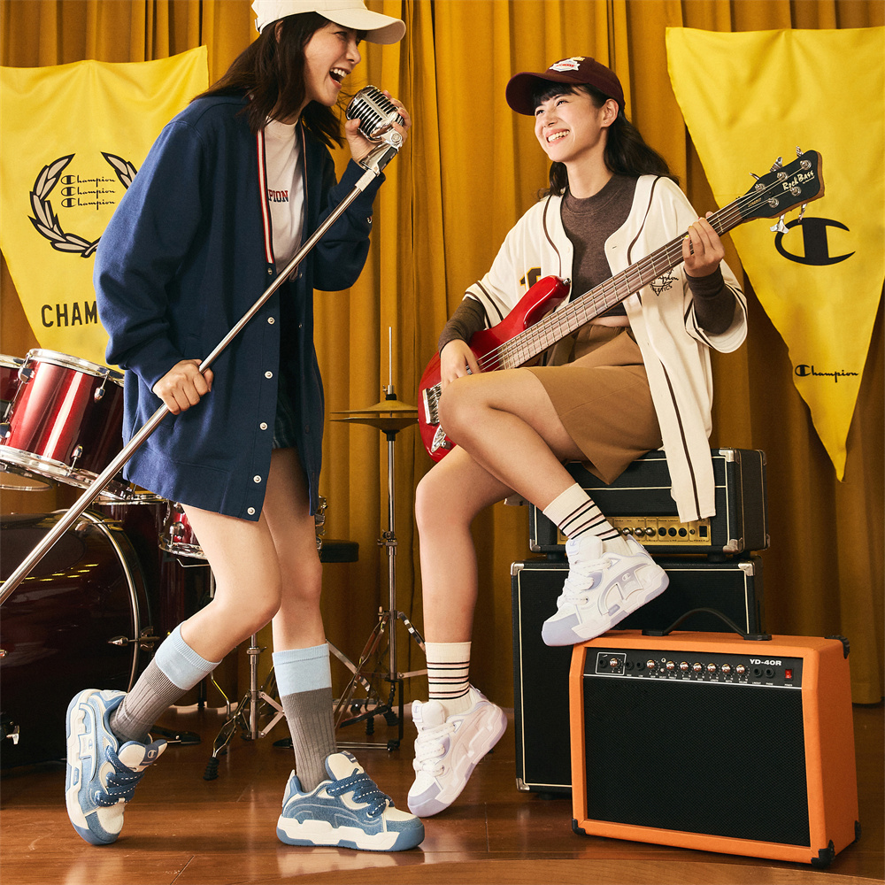 Champion Essentials 'Force Blue Milk White Velcro Fun Low-Top Sneakers' 圖 8