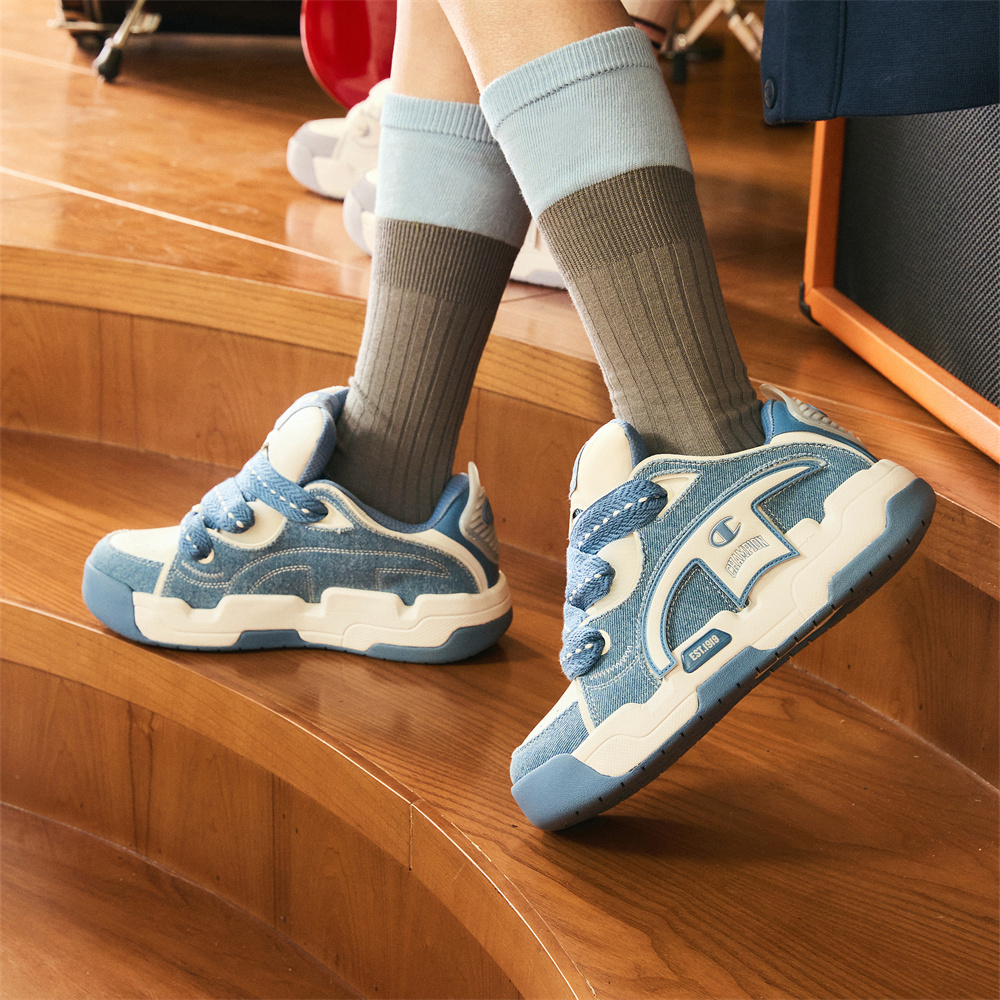 Champion Essentials 'Force Blue Milk White Velcro Fun Low-Top Sneakers' 圖 10