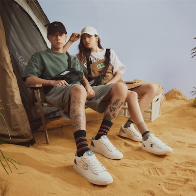 챔피언 에센셜 알파1 '패치워크 블루' U3BFCTM03M1 Sizing 챔피언 에센셜 알파1 '패치워크 블루' U3BFCTM03M1