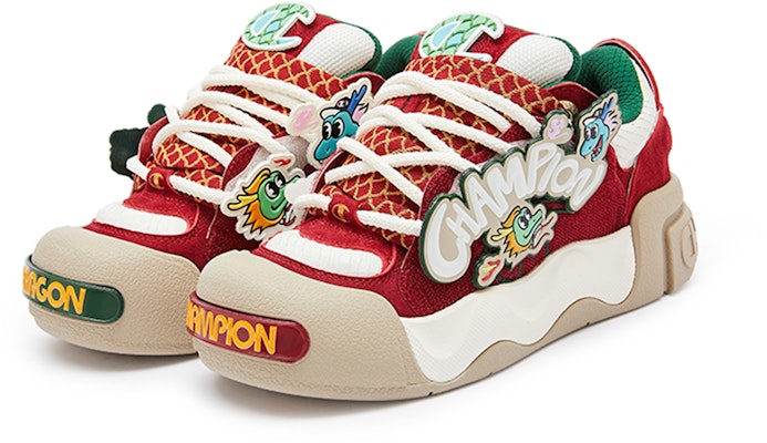 Champion Essentials AutoSkate V.Dragon 'Xiaolongren Puffy Bread Sneaker New Year Red/Milk White' U4AFCTM26L1 Lookbook Champion Essentials AutoSkate V.Dragon 'Xiaolongren Puffy Bread Sneaker New Year Red/Milk White' U4AFCTM26L1