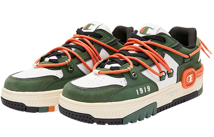Lookbook Champion Essentials Bumper V1 ''Grün Orange'' U3AFCTM11N8
