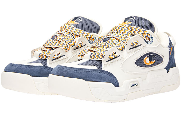 Lookbook Champion Essentials Valve V2 Low Top ''Blau Weiß Colorblock'' U3AFCTM09M8