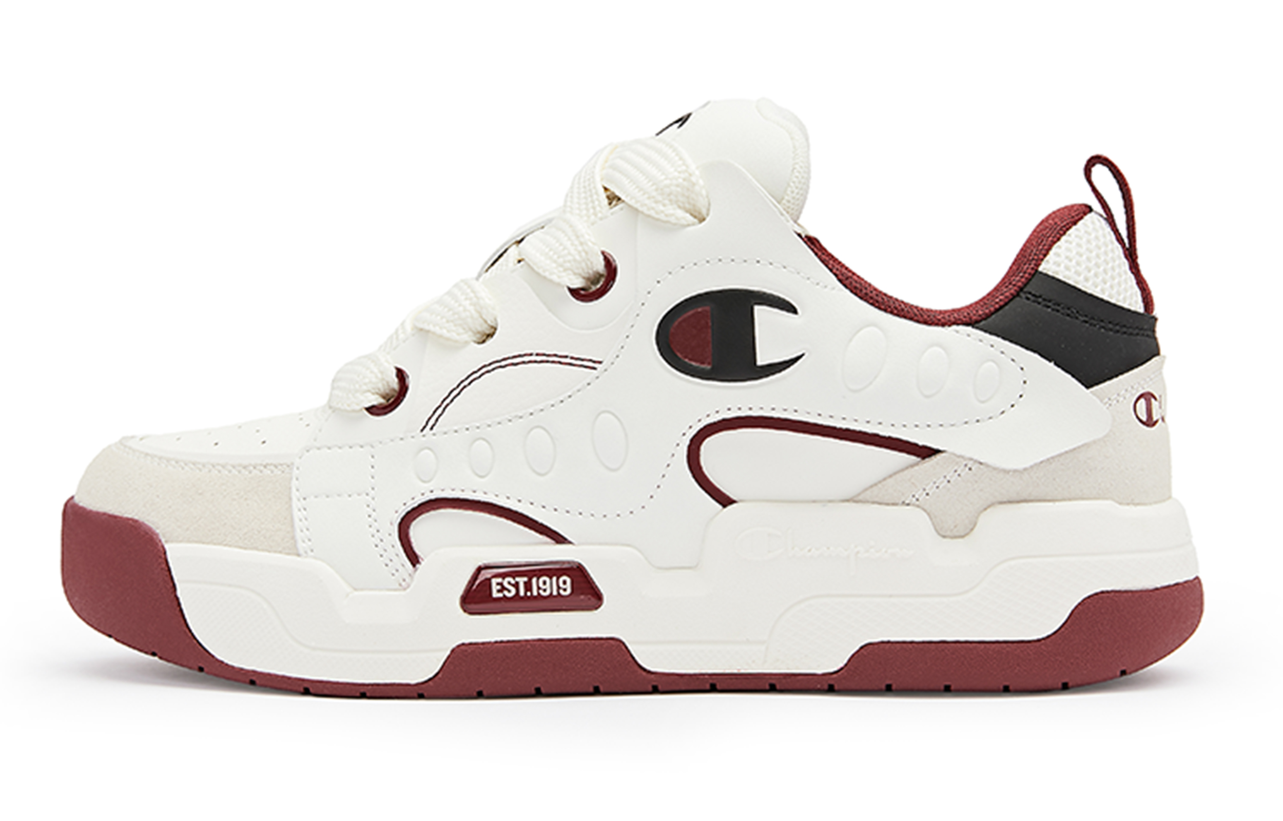 Champion Essentials Low 'Colorblock Burgundy' U3DFCTM06L8
