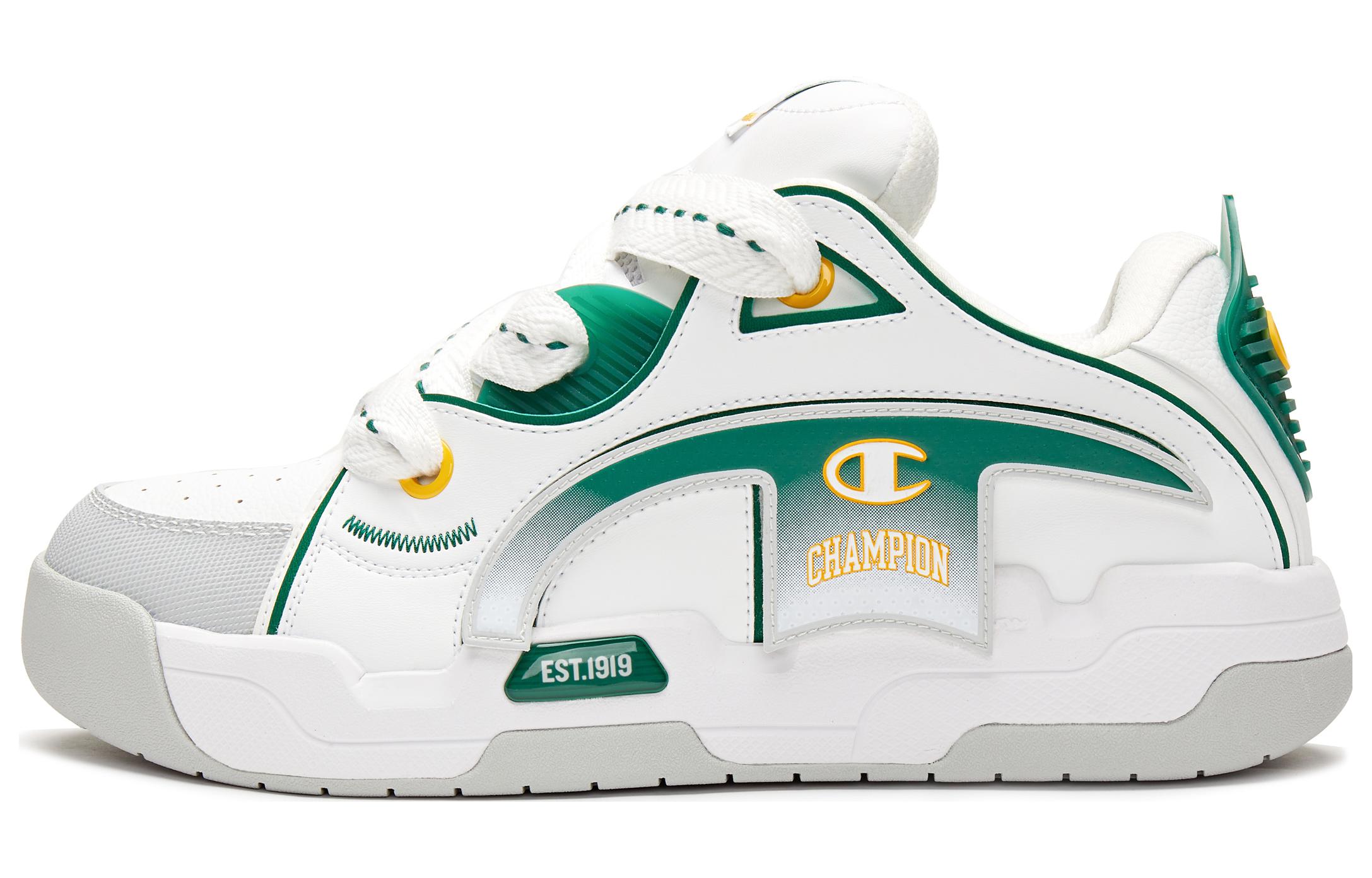 Champion Essentials Low White Green 'Magic Tape Classic Logo' U3CFCTM16N1
