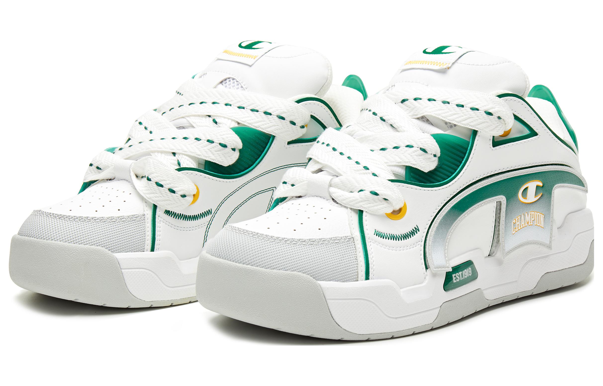 Lookbook Champion Essentials Low White Green 'Magic Tape Classic Logo' U3CFCTM16N1