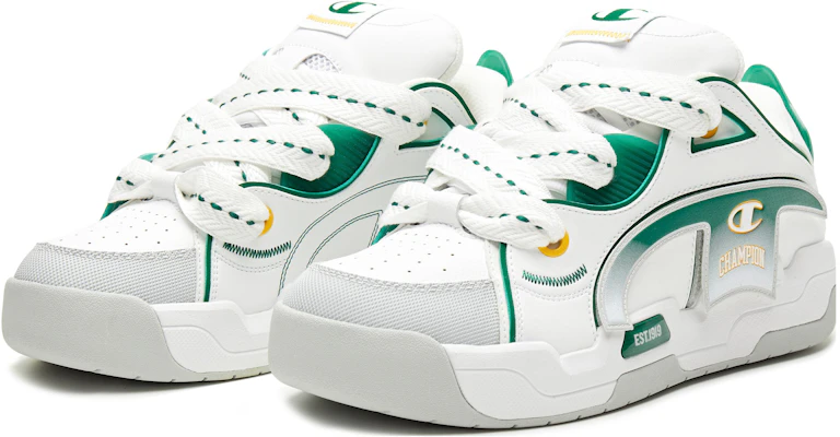 Champion Essentials Low White Green 'Magic Tape Classic Logo' U3CFCTM16N1 Lookbook Champion Essentials Low White Green 'Magic Tape Classic Logo' U3CFCTM16N1
