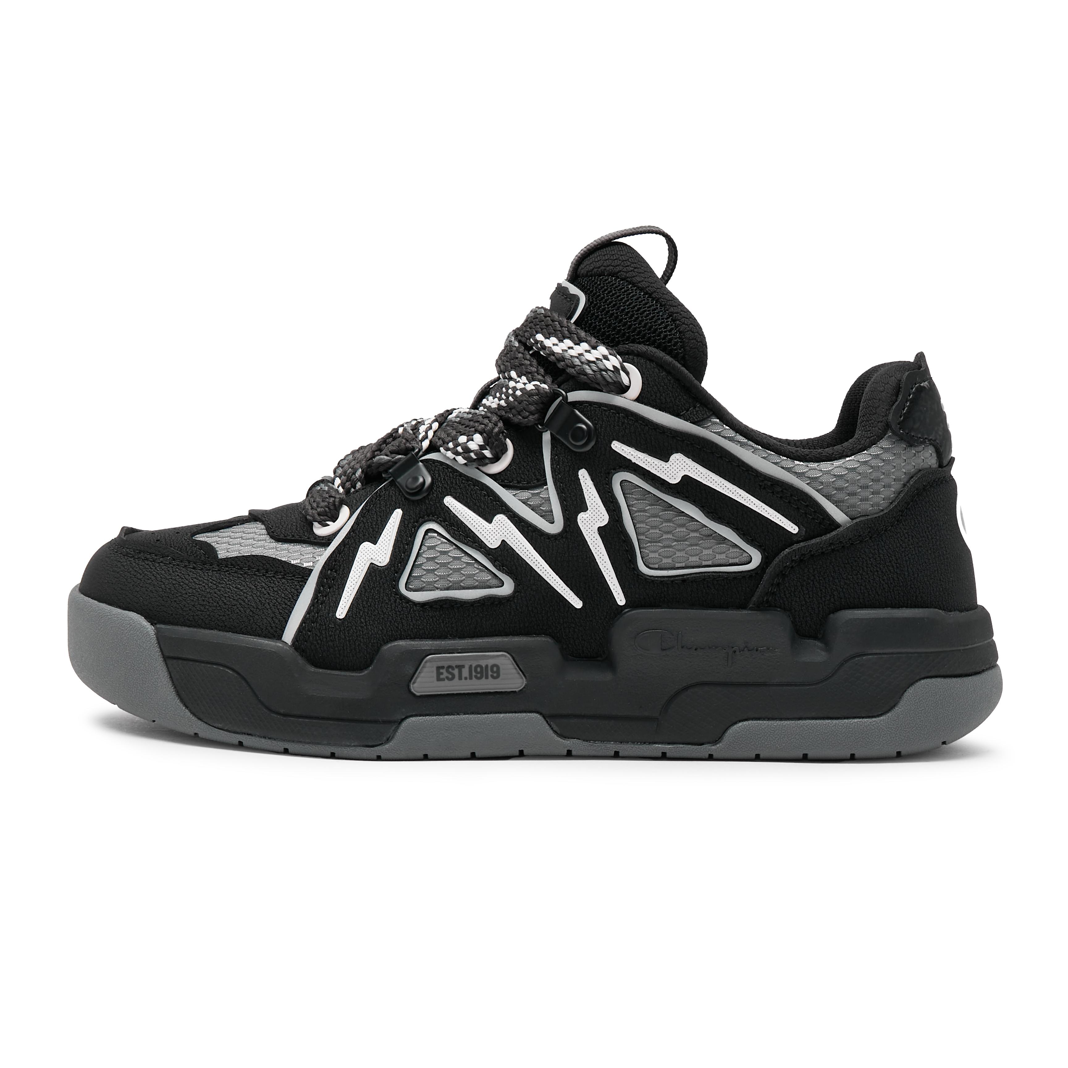 Champion Essentials Mix Skate V1 'Patchwork Thick Sole Low Top Black' U4AFCTM14U1