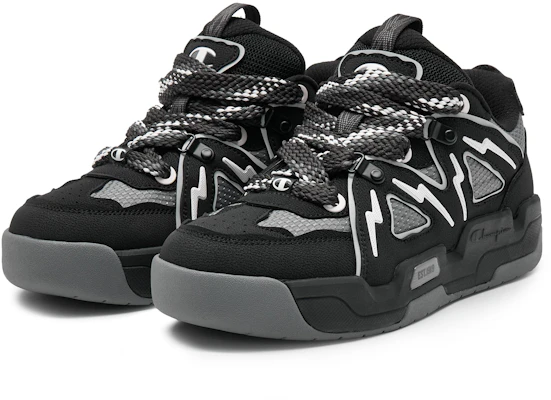 Champion Essentials Mix Skate V1 ''Patchwork Dicke Sohle Low Top Schwarz'' U4AFCTM14U1 Lookbook Champion Essentials Mix Skate V1 ''Patchwork Dicke Sohle Low Top Schwarz'' U4AFCTM14U1