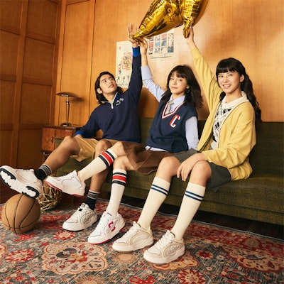 Champion Essentials Varsity 1 'School Team Beige Black' U3CFCTM10U3 3