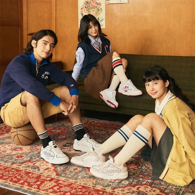 Champion Essentials Varsity 1 'School Team Beige Black' U3CFCTM10U3 Cheap Champion Essentials Varsity 1 'School Team Beige Black' U3CFCTM10U3