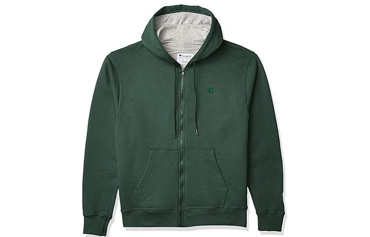 Champion Fleece Crew Hood Double Logo Zip Hoodie Green - Unisex US Edition S0891-407D55-014