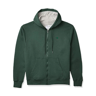 Champion Fleece Crew Hood Double Logo Zip Hoodie Green - Unisex US Edition S0891-407D55-014
