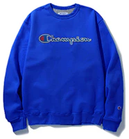 Champion Fleece Crewneck Sweatshirt Script Logo Unisex Royal Blue US Version GF88H-Y07416-5EC Champion Fleece Crewneck Sweatshirt Script Logo Unisex Royal Blue US Version GF88H-Y07416-5EC