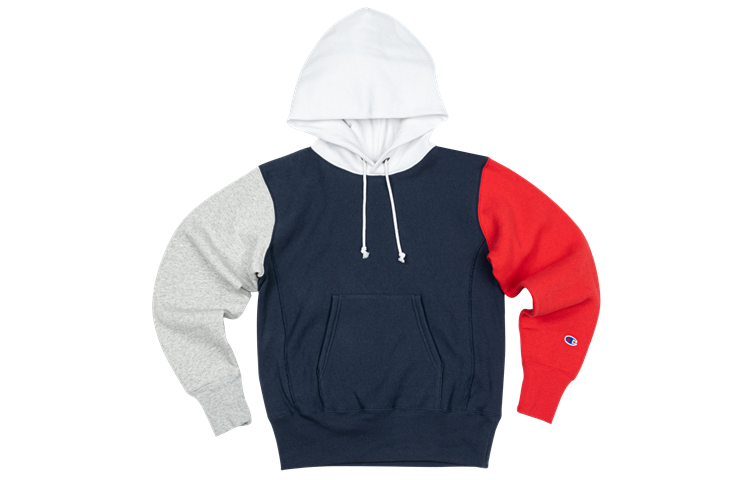 Champion Fleece Hoodie Winter Deep Blue Patchwork Design C3-S108-M653