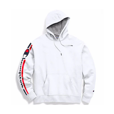 Champion Fleece Hoodie Winter White Script Logo Unisex US Version GF89H-Y07975-WHC