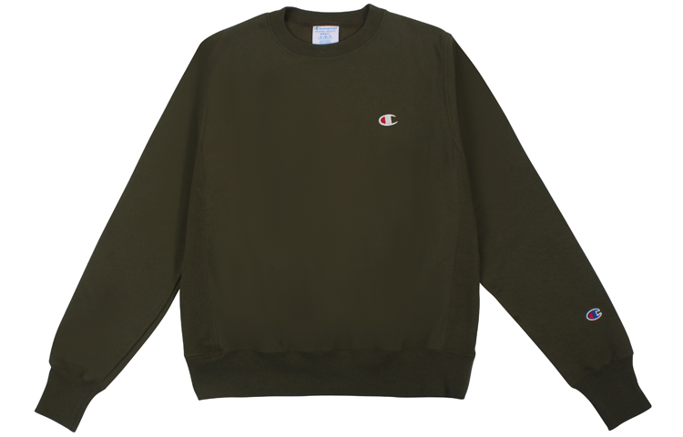 Champion Fleece Small C Crewneck Sweatshirt Military Green Unisex (US Version) GF70-Y06145-9