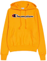 Champion Flocked Grass Script Hoodie Yellow (Unisex, US Version) GF68-Y07470-BYC Champion Flocked Grass Script Hoodie Yellow (Unisex, US Version) GF68-Y07470-BYC
