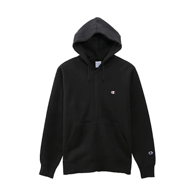 Champion FW21 Classic Small C Hoodie Jacket Black Unisex Winter Japan Edition C3-Q106-090