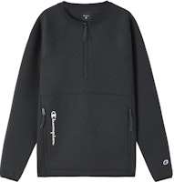 Champion FW22 Black Edition Half-Zip Loose Crewneck Sweatshirt Unisex Japan Release. C2-W006 Champion FW22 Black Edition Half-Zip Loose Crewneck Sweatshirt Unisex Japan Release. C2-W006