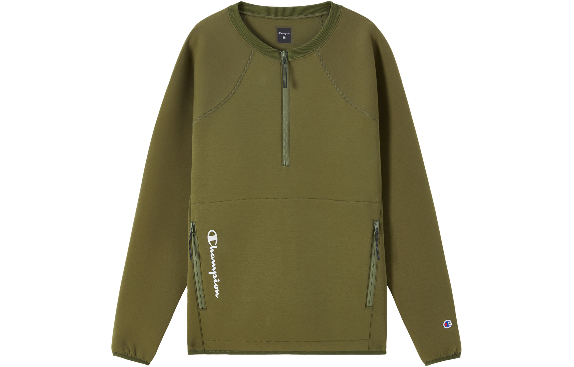 Details for Champion FW22 黑色版半拉链宽松圆领卫衣 男女同款 日本限定款。 C2-W006
