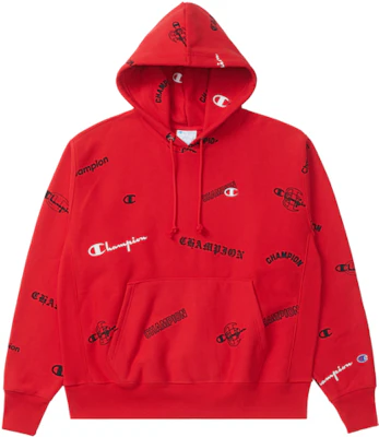 Champion FW22 Embroidered Logo Fleece Pullover Sweatshirt Unisex US Edition UM-VSW09 1