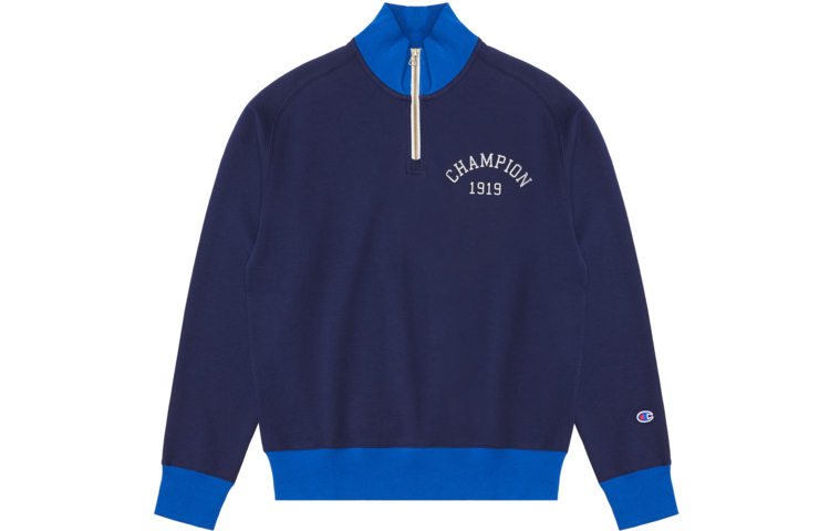 Order Champion FW22 Golf Colorblock Zip-Up Navy Sweatshirt Unisex Japan Edition C3-WG406