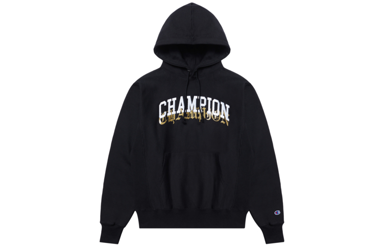 Champion FW22 Logo Embroidered Casual Sweatshirt Black (US Edition) - UM-USW42