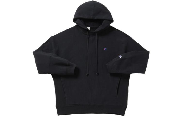 Details for Champion FW22 Small C-Logo Fleece Hoodie, Japanese Version, Unisex Pullover. C8-W133