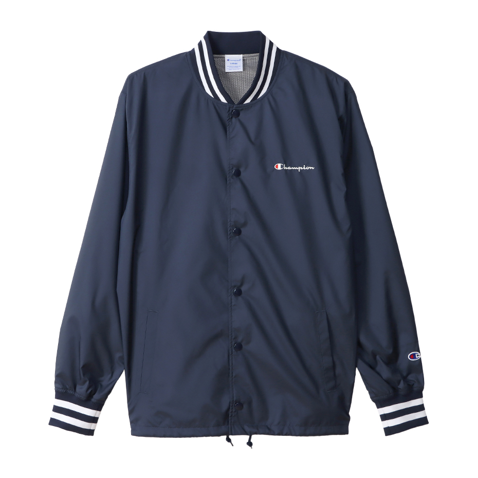 Champion FW22 Striped V-Neck Embroidered Letter Light Jacket Unisex Loose Fit C3-V602-370