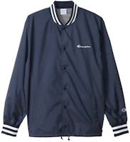 Champion FW22 Striped V-Neck Embroidered Letter Light Jacket Unisex Loose Fit C3-V602-370 Champion FW22 Striped V-Neck Embroidered Letter Light Jacket Unisex Loose Fit C3-V602-370