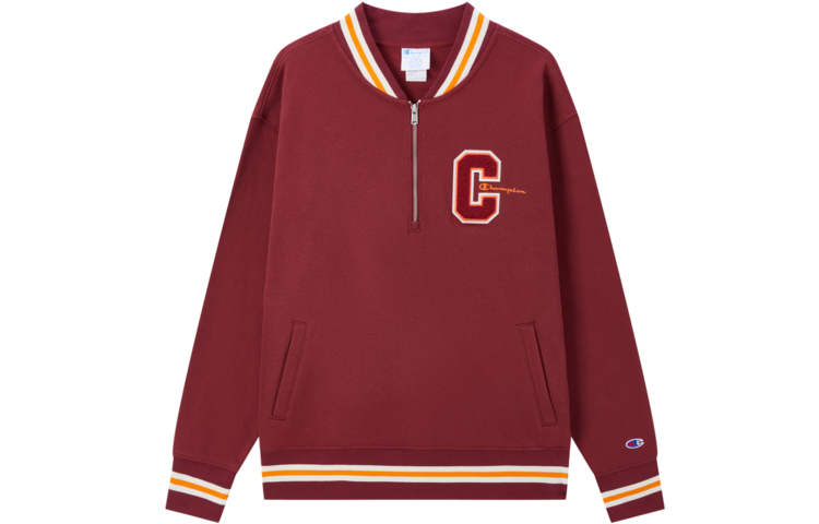 Champion FW22 Thick Fleece Half-Zip Jacket Big C-Logo Baseball Collar Unisex UM-WOT06