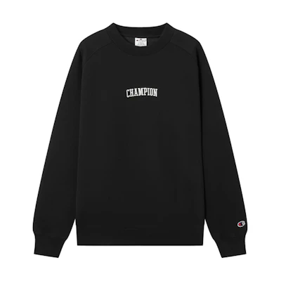 Champion FW22 Thick Fleece Raglan Sweatshirt Small C-Logo Unisex Couple Style EM-WSW03