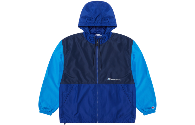 Champion FW22 US Athletics Colorblock Hooded Zip Jacket with Script Logo UM-WOT03